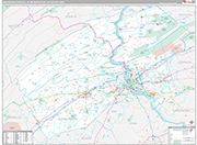 Harrisburg-Carlisle Wall Map Premium Style